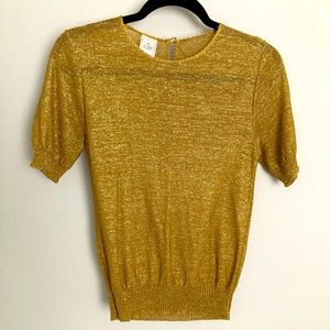 Vintage Metallic Shortsleeved Sweater